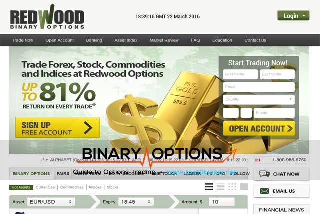 Redwood binary options sign in